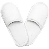 The One Towelling The One - Heren/Dames uni slippers, effen kleur, katoen LT5436 (maat 38 EU - 40 EU) (wit)