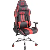 CLP Gaming bureaustoel Limit XM, kunstleer, met massagefunctie | Kleur: zwart/rood