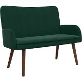 vidaXL 2-Zits Sofa Donkergroen 115 x 61 x 87 cm fluweel