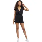 Ragwear Korte jumpsuit SHARNA Uitsnijding met wikkelingseffect en taillekoord