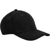 Beechfield EarthAware Classic 6 Panel Organic Cotton Baseball Cap (Zwart)
