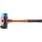 HALDER SIMPLEX schuifhamer, diameter 60 mm, zacht rubber/TPE, blau, met voet en behuizing van gietijzer
