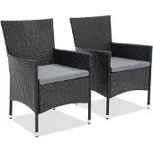 Garden Point Grenada antraciet technorattan stoel - set van 2 stuks