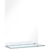 vidaXL Wandspiegel met schap 50x70 cm gehard glas