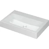 Ink Momento Wastafel Polystone Zonder Kraangat - 700x450x90 mm - Glans Wit