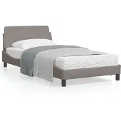 vidaXL Bedframe "Dover" 100x200 cm stof taupe