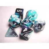 Chessex Gemini Black-Shell/White Polydice (7)