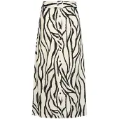 Smashed Lemon Midi-rok met zebra print off-white/zwart |