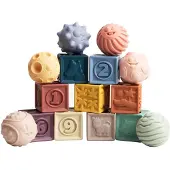 Magni Massage Set With Building Blocks Construction Game Veelkleurig Kinderen