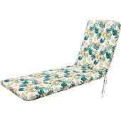 Hobbygarden - Ligbed Tuinkussen Amelia Witte Bloem - Waterafstotend 185x60cm