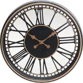 Ambiance Wandklok met Romeinse cijfers, merk TIDLO, goudkleurig, diameter 50 cm
