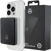 Mercedes Powerbank met -sterrenmotief, Magsafe, 5W, 3000mAh - Zwart