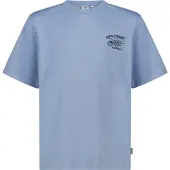 America Today T-shirt met backprint - blauw Jongens Katoen Ronde hals Backprint - maat 146/152