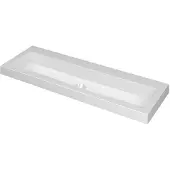 Ink Dock Wastafel Polystone Zonder Kraangat - 1200x400x60 mm - Glans Wit