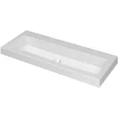 Ink Dock Wastafel Polystone Zonder Kraangat - 1000x400x60 mm - Glans Wit