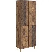 vidaXL Kast Set 2 pcs Oud hout Bewerkt hout