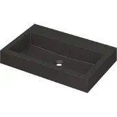 Ink Momento Wastafel Quartz Zonder Kraangat - 700x450x90 mm - Quartz Zwart