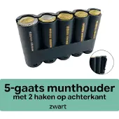 LeonDesign Muntenhouder - 5-gaats - zwart - Zwart