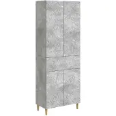 vidaXL Kast Set 2 st Betongrijs Bewerkt hout