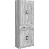 vidaXL Kast Set 2 pcs Grijs Sonoma Bewerkt hout