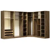 AEA Luxe garderobekast, hoekkast, kasten, kast, hout, houten kast, slaapkamer