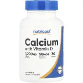 Nutricost – Calcium met Vitamine D3, 60 Tabletten