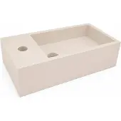 Wiesbaden Fontein Lotte Links Rechthoekig 40x22x10cm Solid Surface Beige