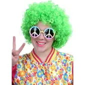 Pxp Carnavalspruik Pruik Hippy neon groen
