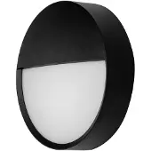 Brumberg LED buiten wandlamp EYE halfopen zwart CCT IP65, zwart, Hal, Aluminium