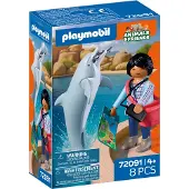 Playmobil Animals and Friends 72091 Dierentuin: Dolfijn en bezoeker
