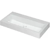 Ink Momento Wastafel Polystone Zonder Kraangat - 900x450x90 mm - Glans Wit