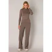 Base Level fijngebreide coltrui Yuen taupe female | Maat: 38