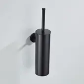 Saniclear Nero toiletborstel met wandhouder mat zwart