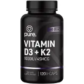 Pure Vitamine D-3/K2 - 120 v-caps