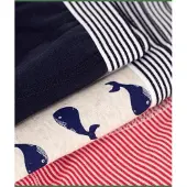 Petit Bateau Setje met 3 katoenen boxershorts met walvisprint voor kinderen Jongens Onderbroek - Blauw + Beige/Blauw + Rood/Wit