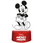 Arditex Mickey 3D-lamp, rood, voor kinderen, one size