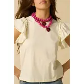 Sissy-Boy Donkerroze resin kralenketting met hart