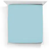Bella Donna Hoeslaken Jersey Eenpersoons licht turquoise - 0518 70/190-80/220