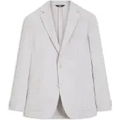 BOSS Slim-fit blazer van geruite scheerwol en katoen Maat 52