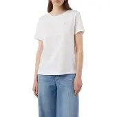 Comma casual identity Shirt lavendel / zwart / wit