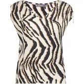 Geisha Top Sand/black Maat: M | Blouses Outlet | Dames | Bruin