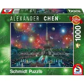 Schmidt Vuurwerk bij de Eiffeltoren (Alexander Chen) - Puzzel (1000)