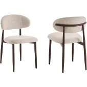 Furnihaus Eetkamerstoelen set van 2 - Celia beige - Japandi kuipstoel