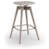 AEA Barhocker mit quadratischer Sitzfläche und stabilem Holzgestell