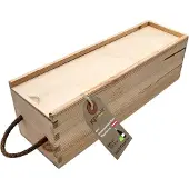 OEM Houten kist met deksel, cadeaukist, 35x10x11 cm, rustieke stijl