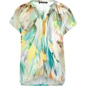 Betty Barclay Blouse blauw / turquoise / geel / grijs / mintgroen / wit