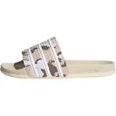 Adidas Muiltjes 'Adilette' lichtbeige / chocoladebruin / mokka / wit