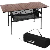 OEM Opklapbare campingtafel, zwart, 118x55 cm, aluminium, lichtgewicht