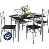 Casaria Eettafelset Paul 5-delig Zwart