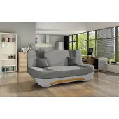 Fun Moebel Klick-klak slaapbank KANDY, bekleding: stof Sawana, kleur: lichtgrijs-grijs